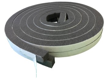 Burlete pta 17x17mmx6,5mt adh garaje pu burcasa