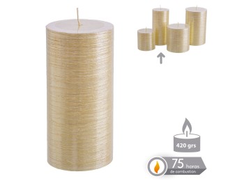 Vela dec. 14cm cil combustion 75 horas oro juinsa