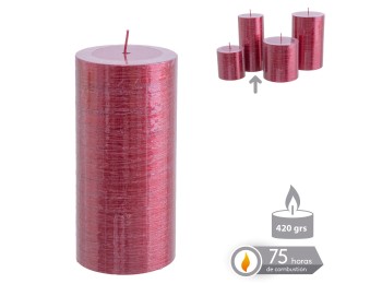 Vela dec. 14cm cil combustion 75 horas rojo juinsa