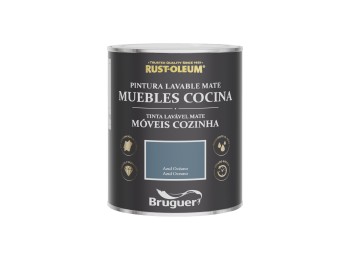 Pintura al agua p/mueb cocina mate lisa az/oc rust-oleum 750