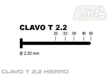 Clavo clavad.neum modelo t 50mm dor ct2250 clavesa-atk 1.000