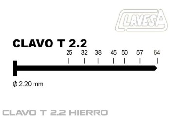 Clavo clavad.neum modelo t 64mm dor ct2264 clavesa-atk 1.000