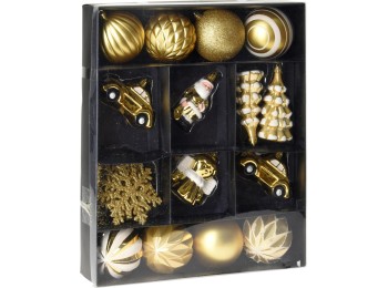 Adorno navidad surtido dorado koopman 20 pz