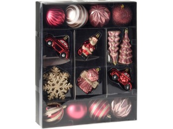 Adorno navidad surtido rosa koopman 20 pz