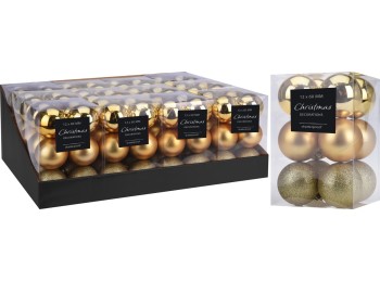 Juego nav. 60mm bolas oro koopman 12 pz