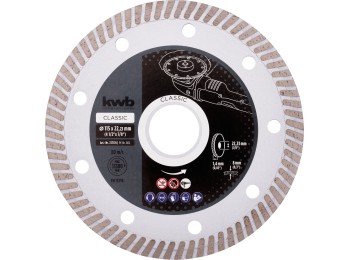 Disco corte porcelan. 115x1,4 mm b/cont diam kwb