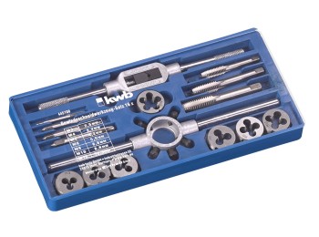 Machos y terrajas roscar mano juego 16pz hss kwb