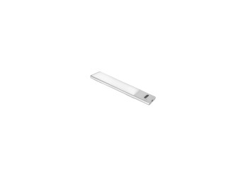 Emuca Aplique LED recargable por USB Kaus con sensor táctil de proximidad, L 240 mm, Anodizado mate, Plástico y Aluminio