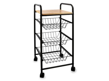 Verdulero coc 34x34x76cm 3 cestas met square quid