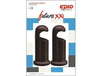 Soporte barra cort Ø19x90mm frontal met epid 2 pz