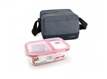 Bolsa p/alim. hermetico dividido 1360ml polie gr real iris