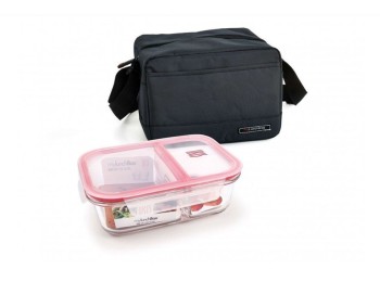 Bolsa p/alim. hermetico dividido 1360ml polie ne real iris