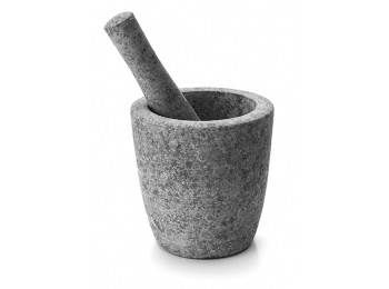 Mortero coc con mano 12x12cm granito gr 60518 lacor