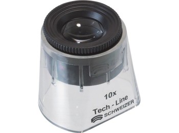 Lupa de pie aumento 10x Ø30mm fix tech-line schweizer
