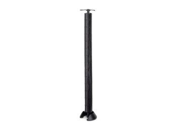 Columna pasacables Hexa, Plástico negro, Plástico, 1 un