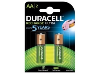 Pila recargable lr06 aa 1,2v 850mah duracell 2 pz