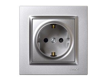 Base enchufe elec schuko tt empotrar alum serie 10 simon