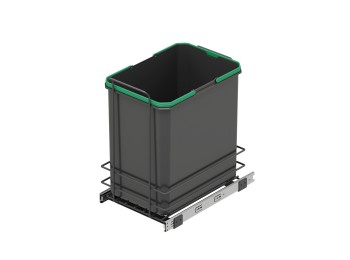 Emuca Contenedor de reciclaje Recycle de 35 L para cocina, fijación inferior y extracción manual, 1 un