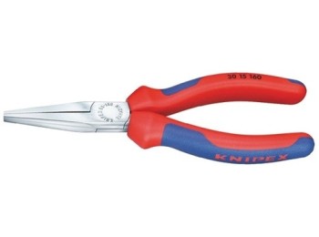 Alicate b/plana recta larga 160mm cromado m/bim 30 15 160