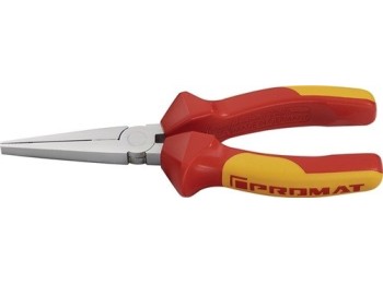 Alicate b/plana recta larga 160mm cromado vde m/bim promat