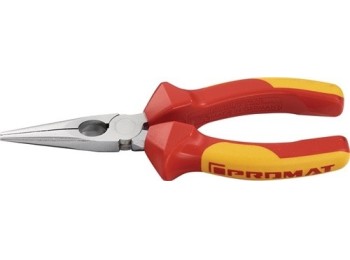 Alicate b/plana semired filo 160mm cromado vde m/bim promat