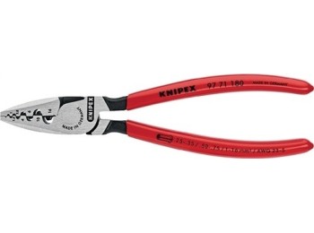 Alicate entallar punteras 180mm 0,25-16,0mm² m/pla 97 71 180