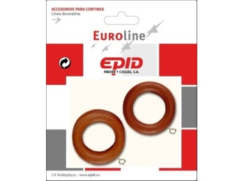 Anilla cortina avellana hogar mad avell. epid 10 pz