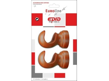 Soporte barra cort 29x76mm techo mad avellana epid 2 pz