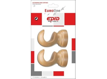 Soporte barra cort 29x76mm techo mad nat epid 2 pz