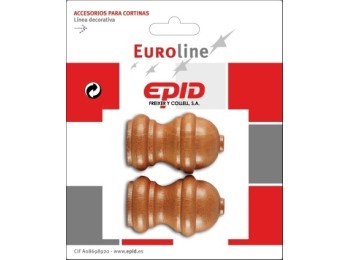 Terminal barra cort 19mm mad avell. epid 2 pz